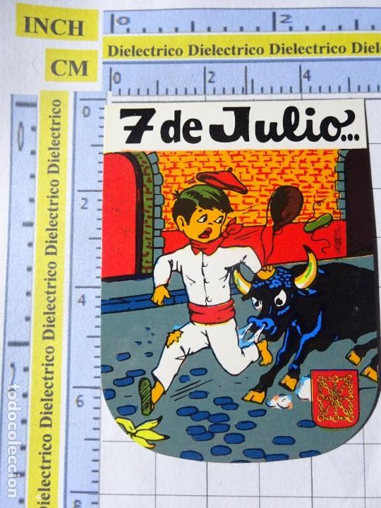 Pegatinas de colecci&oacute;n: TARJETA DOBLE CARA. PARCHE NO ADHESIVO?. 7 DE JULIO SAN FERM&Iacute;N, PAMPLONA NAVARRA. 59