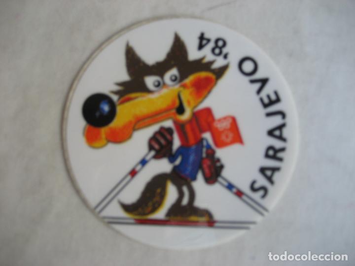 Pegatinas de colecci&oacute;n: Sarajevo 84. Olimpiadas de Invierno. 6.5 cms. Adhesivo exterior.