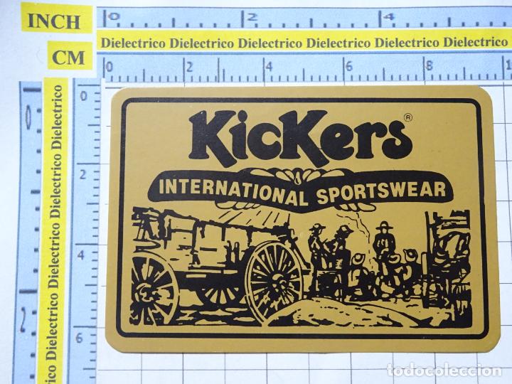 Autocolantes de cole&ccedil;&atilde;o: PEGATINA DE MARCAS DE ROPA. KICKERS INTERNATIONAL SPORTSWEAR. COWBOYS TRAMPEROS DILIGENCIA. 88