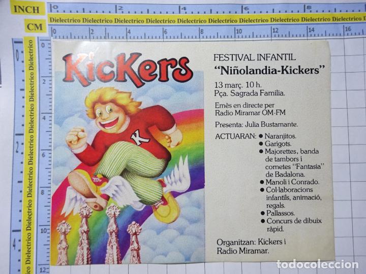 Collection stickers: PEGATINA DE MARCAS DE ROPA. FESTIVAL NI&Ntilde;OLANDIA KICKERS BARCELONA SAGRADA FAMILIA. 106