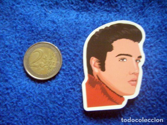 Autocollants de collection: PEGATINA ELVIS PRESLEY EL REY ROSTRO STICKER LP CD