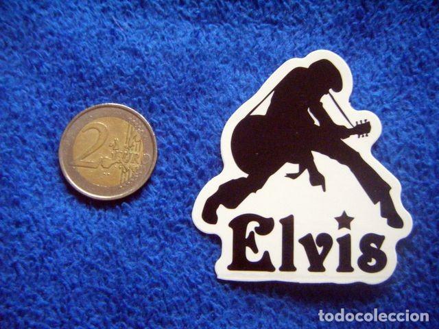 Pegatinas de colecci&oacute;n: PEGATINA ELVIS PRESLEY EL REY ROCK GUITAR STICKER LP CD