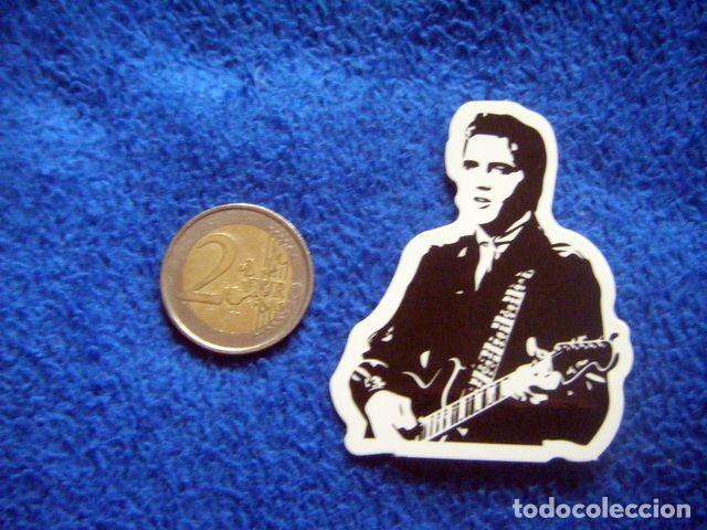 Autocolantes de cole&ccedil;&atilde;o: PEGATINA ELVIS PRESLEY EL REY ROCK COUNTRY GUITAR STICKER LP CD
