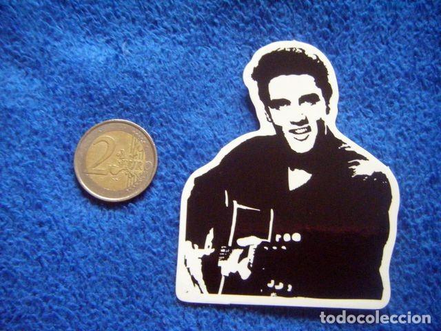 Autocolantes de cole&ccedil;&atilde;o: PEGATINA ELVIS PRESLEY EL REY ROCK COUNTRY GUITAR GRANDE STICKER LP CD