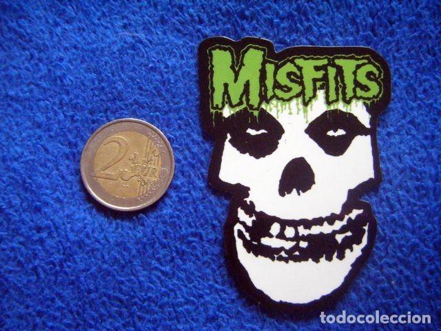 Pegatinas de colecci&oacute;n: PEGATINA MISFITS LOGO NEGRO STICKER LP CD