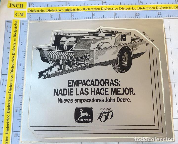 Autocolantes de cole&ccedil;&atilde;o: PEGATINA DE COCHES MOTOS. MAQUINARIA AGR&Iacute;COLA PARA TRACTORES. EMPACADORAS JOHN DEERE. 79