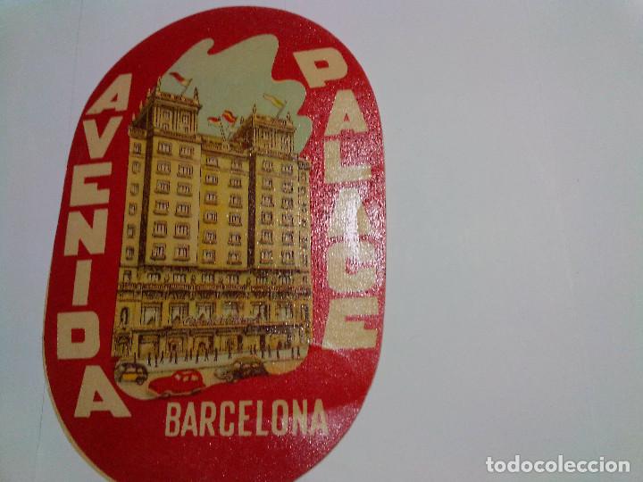 Pegatinas de colecci&oacute;n: PEGATINA ADHESIVO etiqueta para maleta AVENIDA PALACE BARCELONA a&ntilde;os setenta