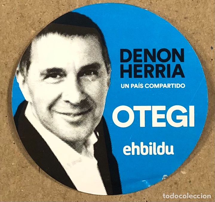 Adesivi di collezione: EH BILDU &ldquo;ARNALDO OTEGI&rdquo;. PEGATINA PUBLICITARIA ELECCIONES VASCAS. SIN USAR.