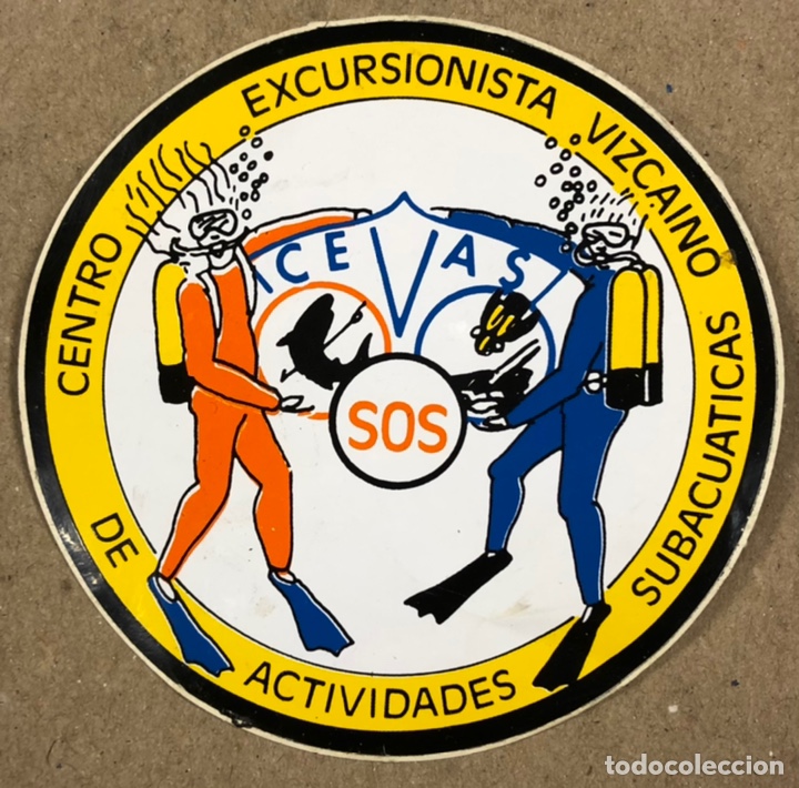 Collection stickers: CEVAS (CENTRO EXCURSIONISTA VIZCA&Iacute;NO DE ACTIVIDADES SUBACU&Aacute;TICAS). ANTIGUA PEGATINA PROMOCIONAL