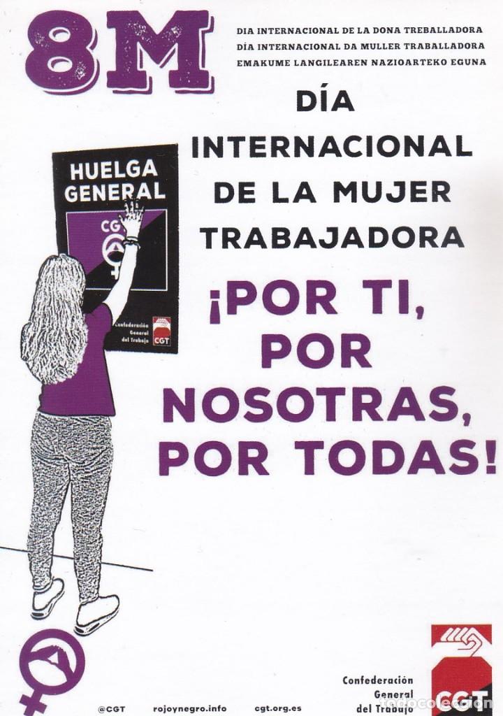 Collection stickers: PEGATINA SINDICATO CGT. 8M DIA INTERNACIONAL DE LA MUJER