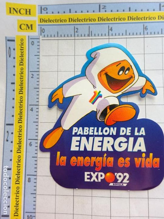 Pegatinas de colecci&oacute;n: PEGATINA DE LA EXPOSICI&Oacute;N EXPO 92 1992 SEVILLA. PABELL&Oacute;N DE LA ENERG&Iacute;A. 8
