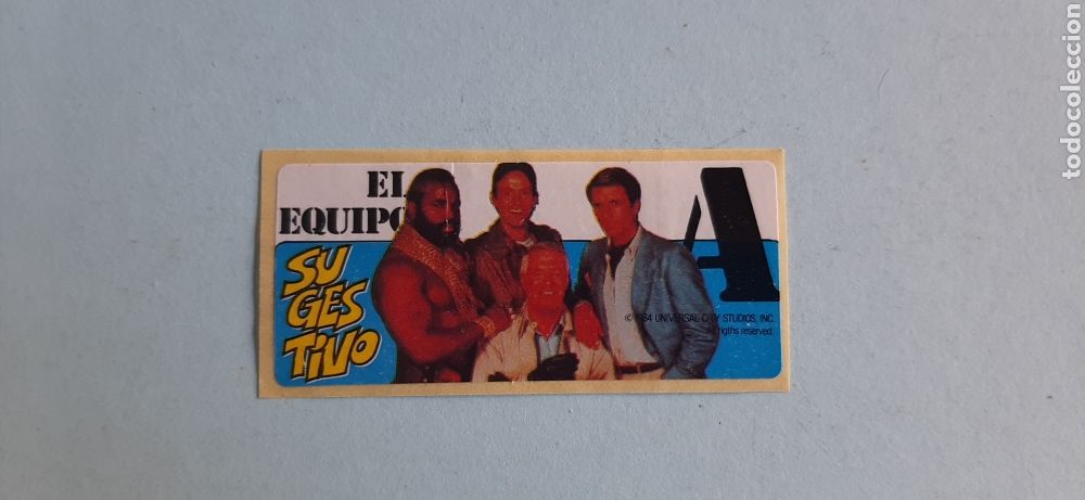 Pegatinas de colecci&oacute;n: Pegatina El equipo A 1984 Sugestivo - Pedido m&iacute;nimo 3 &euro;