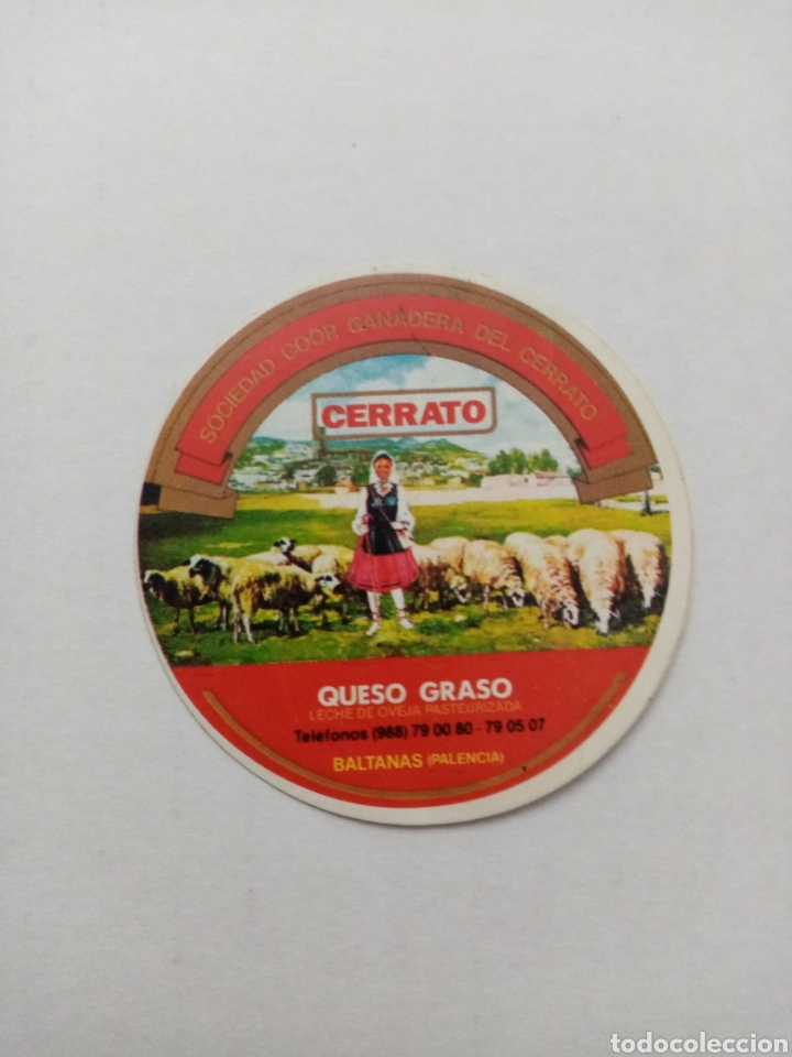 Pegatinas de colecci&oacute;n: Pegatina queso Cerrato de Baltanas, Palencia, nueva, sin pegar