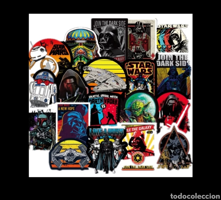 Collection stickers: Lote 100 pegatinas star wars todas diferentes