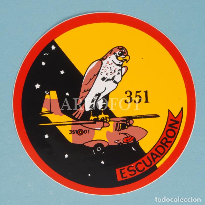 Pegatinas de colecci&oacute;n: Antigua PEGATINA - EJ&Eacute;RCITO DEL AIRE - 351 ESCUADR&Oacute;N - La de las fotos