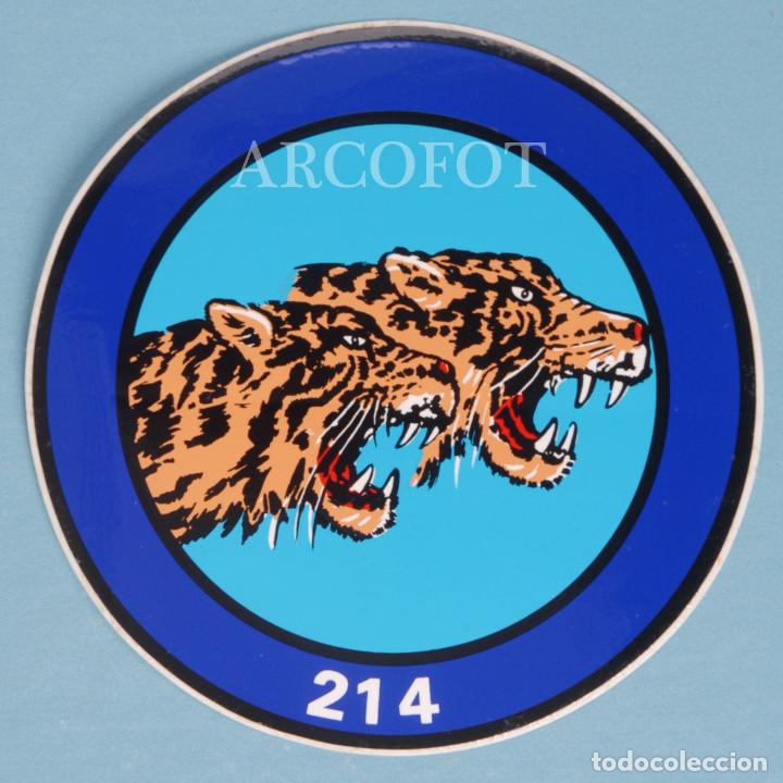 Pegatinas de colecci&oacute;n: Antigua PEGATINA - EJ&Eacute;RCITO DEL AIRE - 214 ESCUADR&Oacute;N - La de las fotos