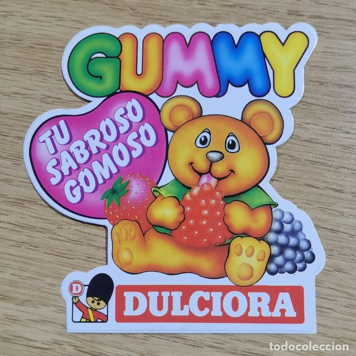 Pegatinas de colecci&oacute;n: ANTIGUA PEGATINA - GUMMY - DULCIORA - TU SABROSO GOMOSO - PUBLICIDAD A&Ntilde;OS 80 - 9 X 9 CM / 7