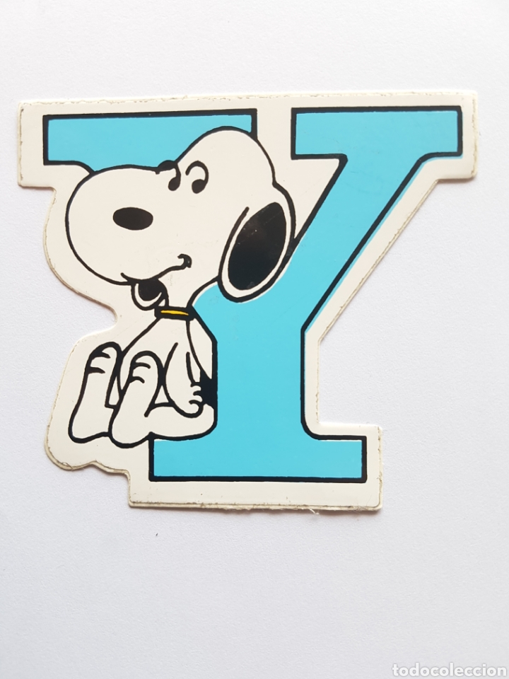 Pegatinas de colecci&oacute;n: PEGATINA SNOOPY LETRA Y / ADHESIVO STICKER / SIN PEGAR