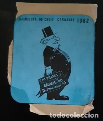 Pegatinas de colecci&oacute;n: PEGATINA DE LA CHIRIGOTA SALVAJES DEL DR. MORCEGUE, CARNAVAL DE C&Aacute;DIZ DE 1982