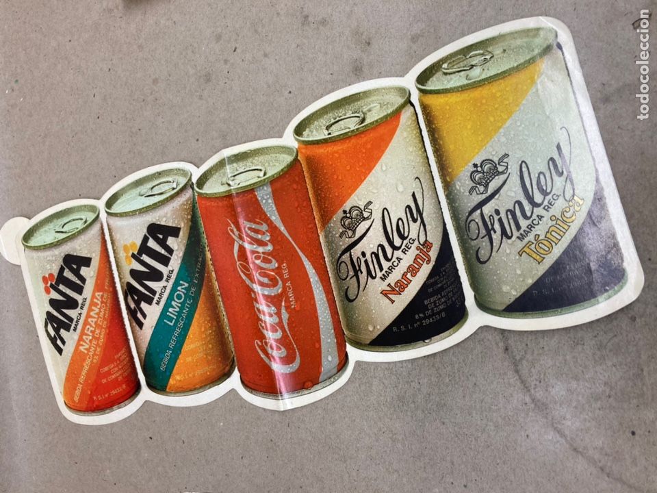 Pegatinas de colecci&oacute;n: Pegatina de Cocacola, Finley, Fanta