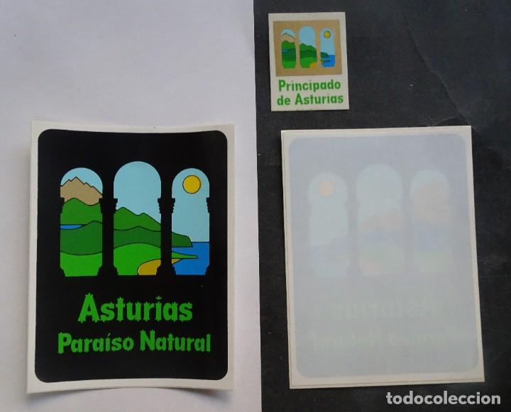 Adesivi di collezione: LOTE DE 3 PEGATINAS , (UNA DE VENTANA) ASTURIAS PARA&Iacute;SO NATURAL , VER FOTOS