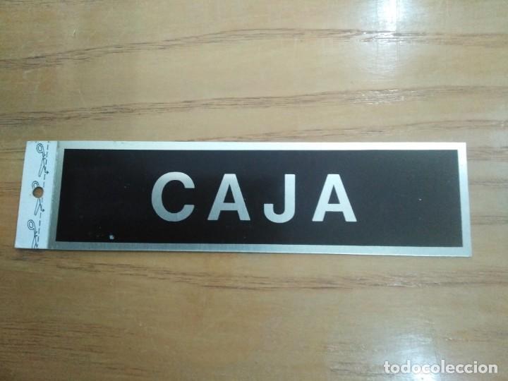 Pegatinas de colecci&oacute;n: Se&ntilde;al de - Caja ( Met&aacute;lica y Adhesiva) - 16,5 x 4,5 cm