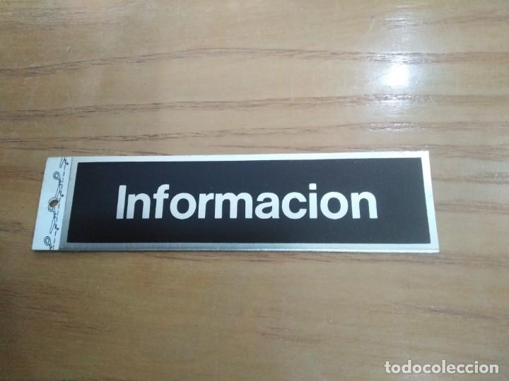 Autocolantes de cole&ccedil;&atilde;o: Se&ntilde;al de - Informaci&oacute;n ( Met&aacute;lica y Adhesiva) - 16,5 x 4,5 cm