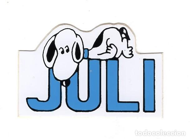 Pegatinas de colecci&oacute;n: ADHESIVO / PEGATINA - SNOOPY - JULI - DE GRAN IMPACTO EN LOS A&Ntilde;OS 80 - NOMBRE