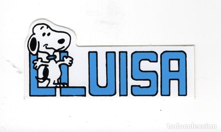 Pegatinas de colecci&oacute;n: ADHESIVO / PEGATINA - SNOOPY - LLUISA - DE GRAN IMPACTO EN LOS A&Ntilde;OS 80 - NOMBRE