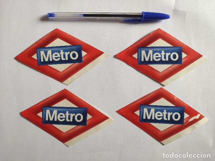 Pegatinas de colecci&oacute;n: Metro de Madrid - Lote de 4 pegatinas * A&ntilde;os 80
