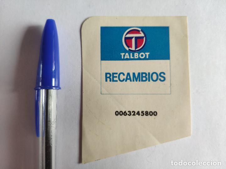 Pegatinas de colecci&oacute;n: TALBOT AUTOMOCI&Oacute;N * PEGATINA A&Ntilde;OS 80