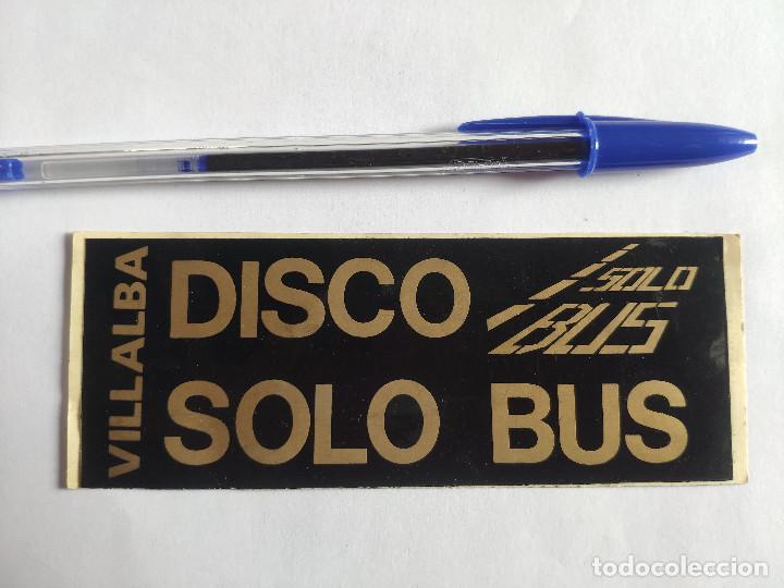 Pegatinas de colecci&oacute;n: SOLO BUS * DISCOTECA VILLALBA * CONCENTRACI&Oacute;N MOD MANZANARES * PEGATINA * A&Ntilde;OS 80
