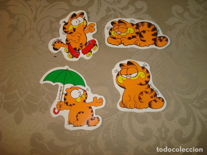 Pegatinas de colecci&oacute;n: 4 PEGATINAS GARFIELD A&Ntilde;OS 80