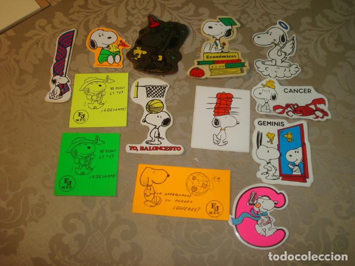 Pegatinas de colecci&oacute;n: 13 PEGATINAS DE SNOOPY A&Ntilde;OS 80