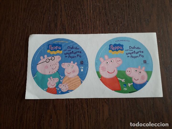 Pegatinas de colecci&oacute;n: lote de 2 pegatinas de Peppa pig, dibujos animados.