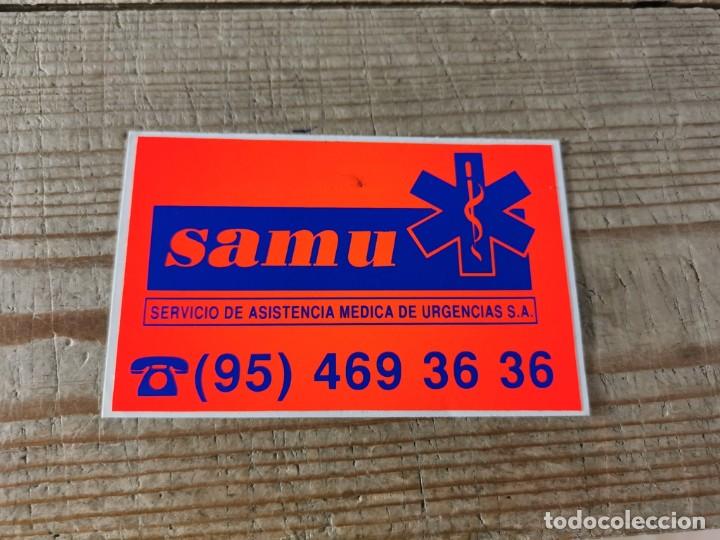 Pegatinas de colecci&oacute;n: ANTIGUA PEGATINA &rdquo;SAMU&rdquo; - Foto 1
