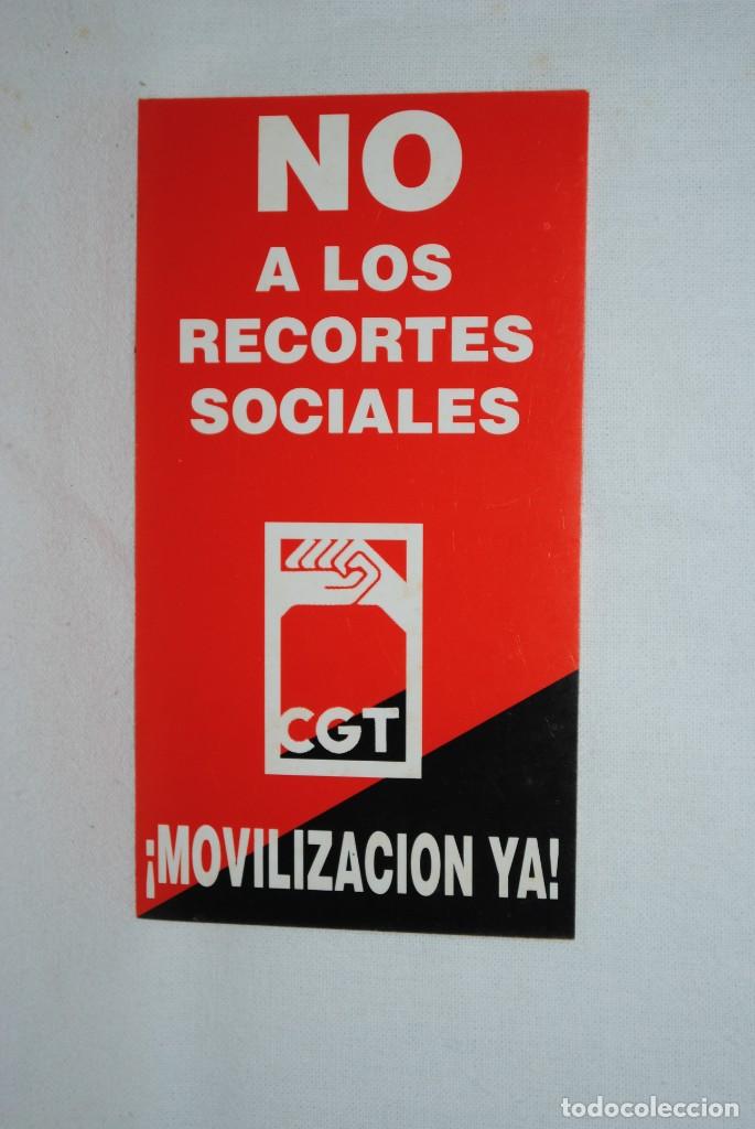 Collection stickers: C G T , NO A LOS RECORTES SOCIALES .