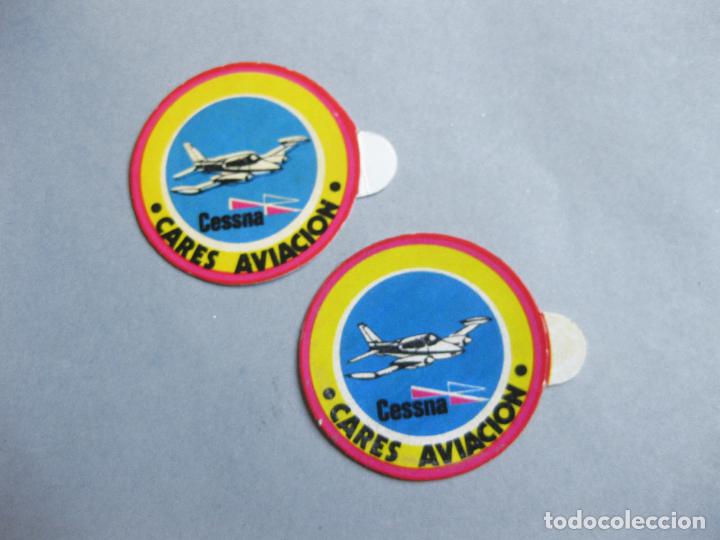 Pegatinas de colecci&oacute;n: PAREJA DE PEGATINAS DE CESSNA. CARES AVIACI&Oacute;N