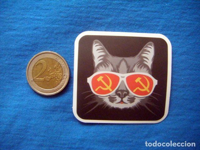 Pegatinas de colecci&oacute;n: PEGATINA GATO CON GAFAS HOZ MARTILLO ROJO URSS CCCP COMUNISMO COMUNISTA LIBERTAD