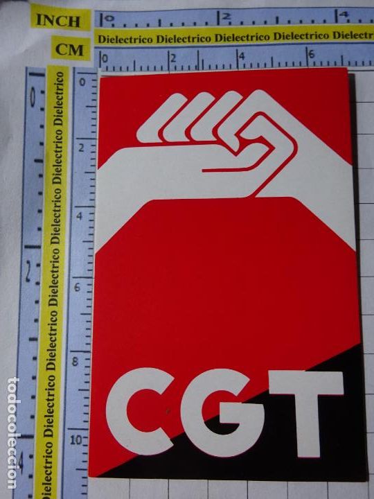 Collection stickers: PEGATINA POL&Iacute;TICO SINDICAL REIVINDICATIVO. CGT CONFEDERACI&Oacute;N GENERAL TRABAJADORES. 20