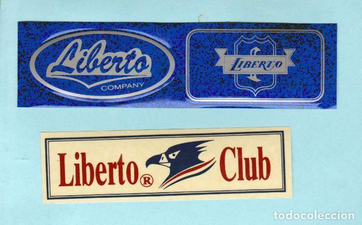 Pegatinas de colecci&oacute;n: LOTE 2 PEGATINAS JEANS / VAQUEROS - LIBERTO CLUB