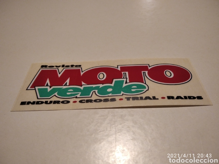 Pegatinas de colecci&oacute;n: Moto verde - Foto 1
