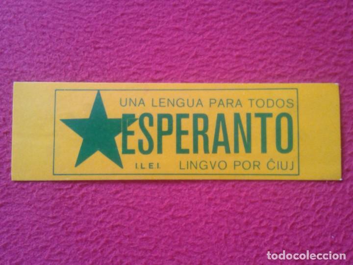 Pegatinas de colecci&oacute;n: ANTIGUA PEGATINA ADHESIVO STICKER UNA LENGUA PARA TODOS ESPERANTO ILEI I.L.E.I. LINGVO POR CIUJ..VER