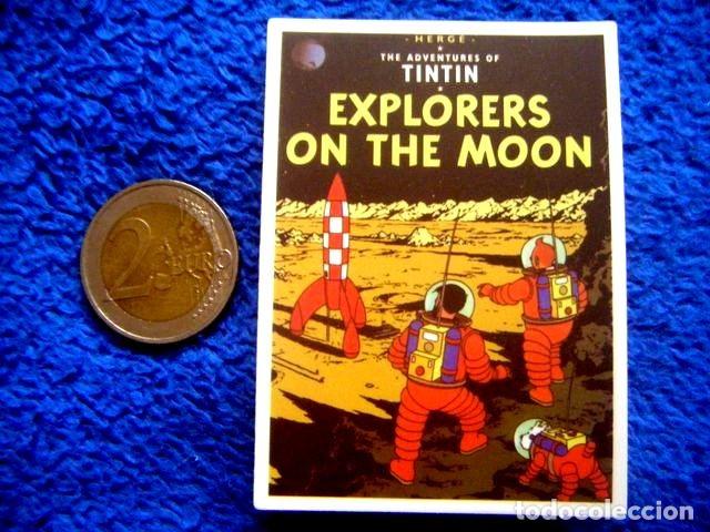 Collection stickers: PEGATINA TINTIN ATERRIZAJE EN LA LUNA INGLES MILU HERGE JUVENTUD CASTERMAN STICKER