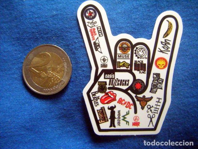 Autocollants de collection: PEGATINA SIGNO CUERNOS GRUPOS BANDAS MUSICA ROCK AND ROLL PUNK HEAVY HARD STICKER