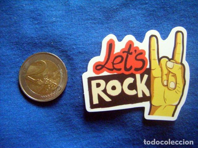 Autocollants de collection: PEGATINA SIGNO CUERNOS LET&acute;S ROCK PEQ MUSICA ROCK AND ROLL PUNK HEAVY HARD STICKER