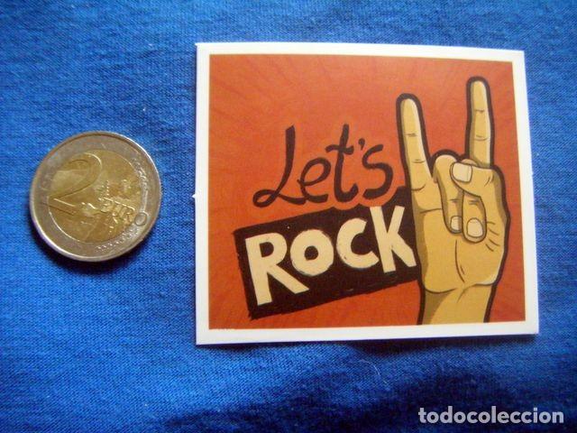 Autocollants de collection: PEGATINA SIGNO CUERNOS LET&acute;S ROCK CUADRO PEQ MUSICA ROCK AND ROLL PUNK HEAVY HARD STICKER