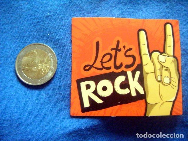 Autocollants de collection: PEGATINA SIGNO CUERNOS LET&acute;S ROCK CUADRO GRANDE MUSICA ROCK AND ROLL PUNK HEAVY HARD STICKER