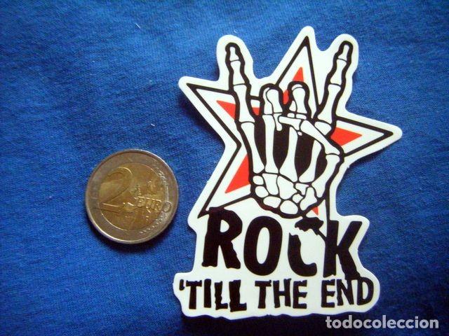 Autocollants de collection: PEGATINA SIGNO CUERNOS TILL THE END CUADRO MUSICA ROCK AND ROLL PUNK HEAVY HARD STICKER