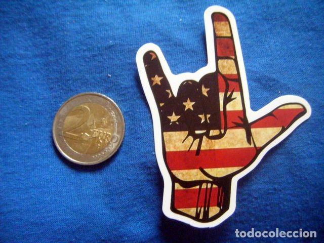 Autocollants de collection: PEGATINA SIGNO CUERNOS USA EEUU MUSICA ROCK AND ROLL PUNK HEAVY HARD STICKER